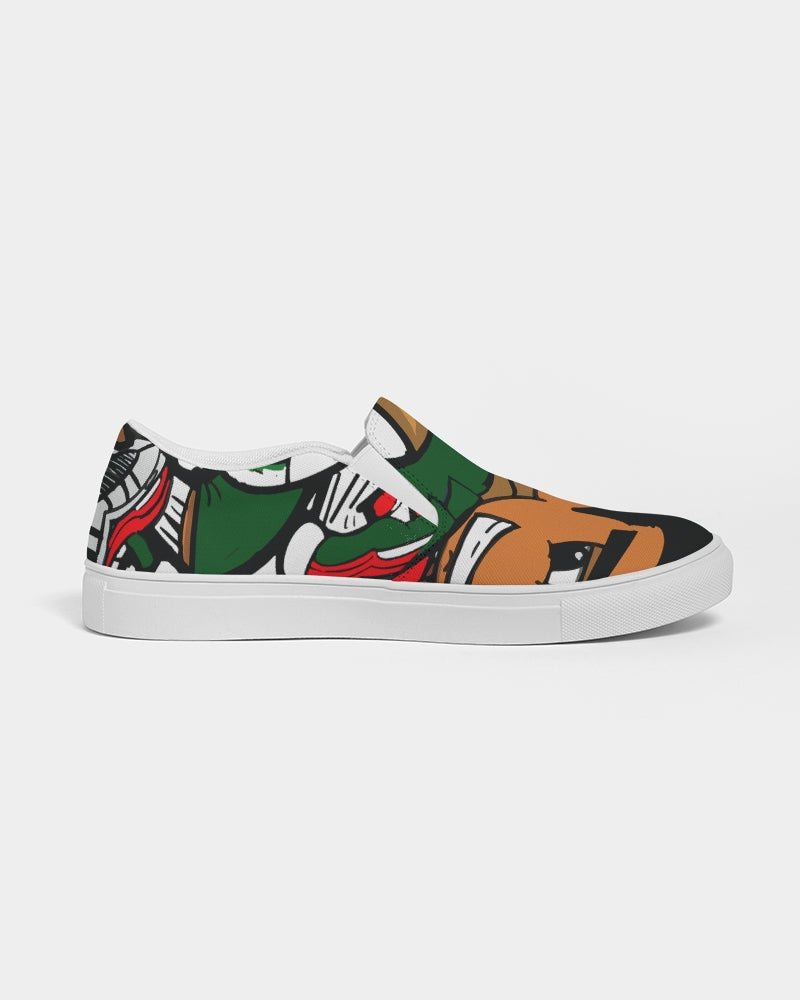 green and red Women's Slip-On Canvas Shoe