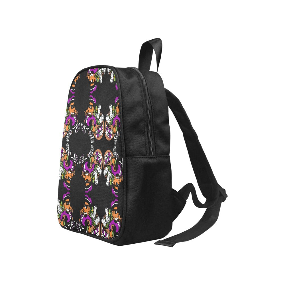 purple Fabric School Backpack (small)