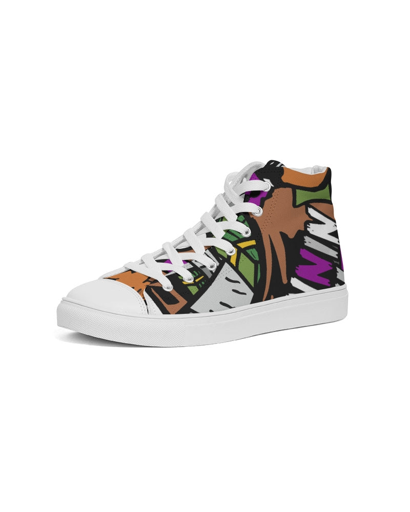 purple logo Women's Hightop Canvas Shoe