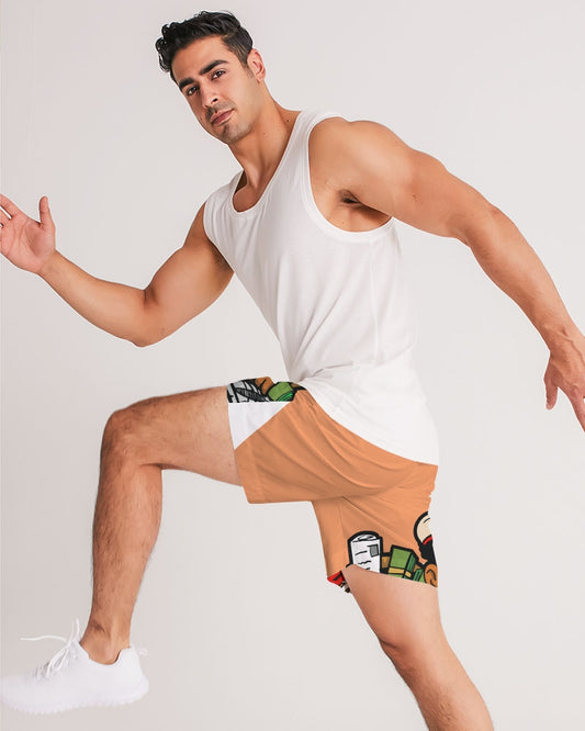 orange Men's Jogger Shorts