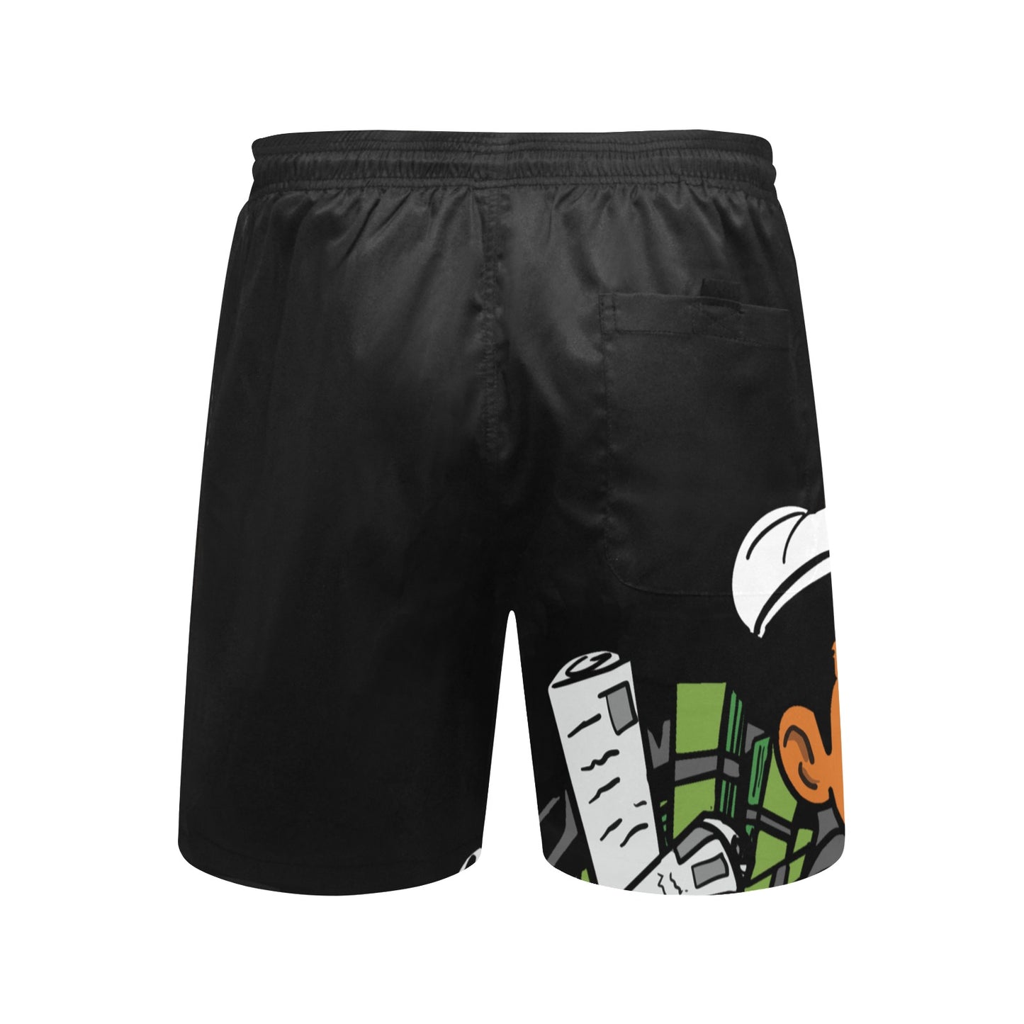 gray and white Men's Mid-Length Beach Shorts