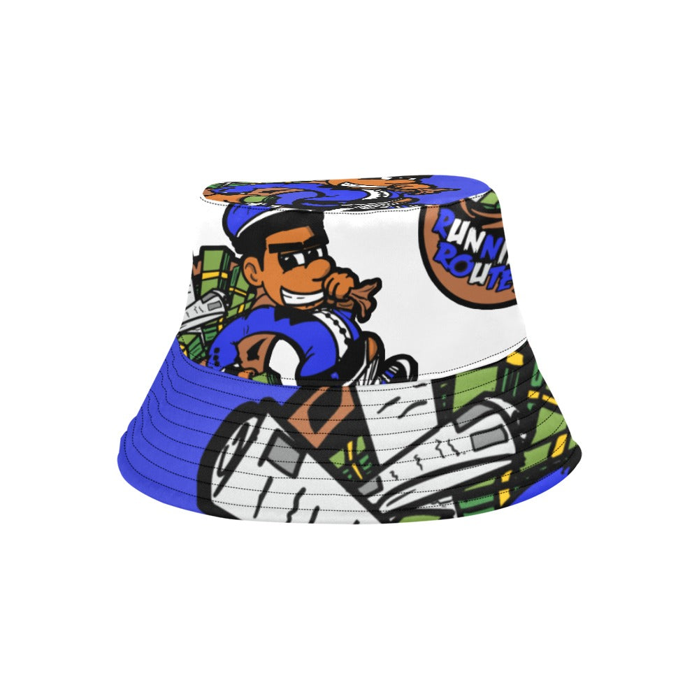 royal blue logo All Over Print Bucket Hat for Men