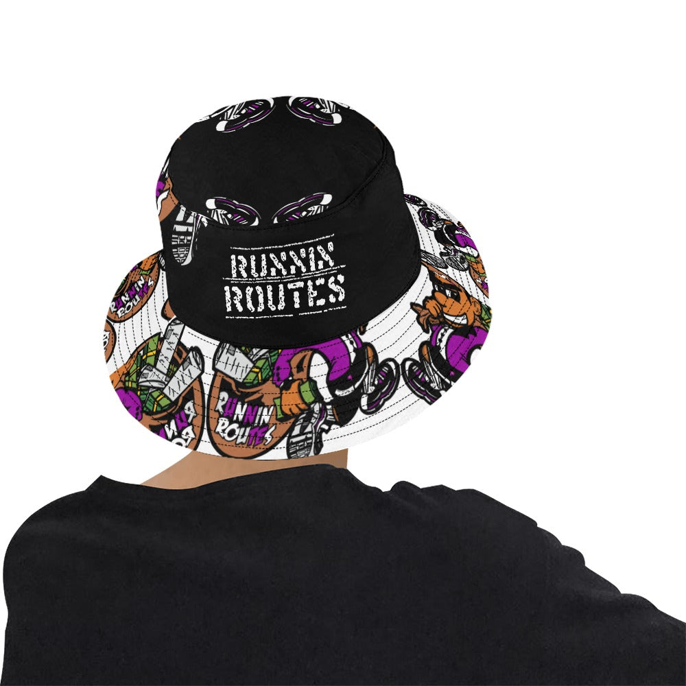 purple All Over Print Bucket Hat for Men