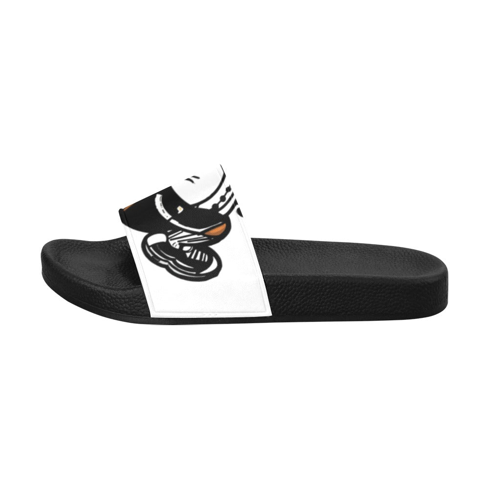 blk n white Men's Slide Sandals (Model 057)