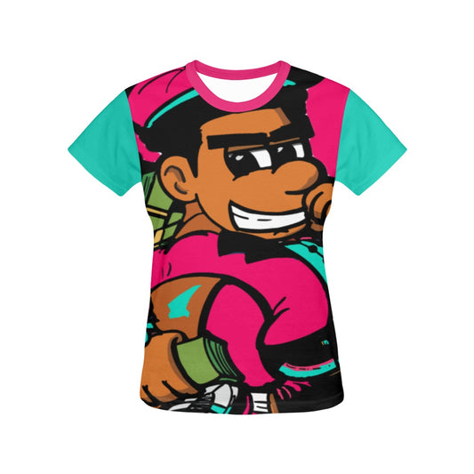 pink and mint female tee