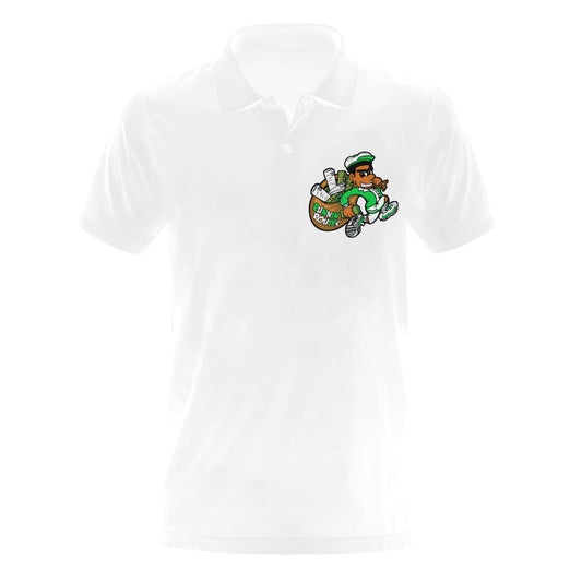 green n white Men's Polo Shirt