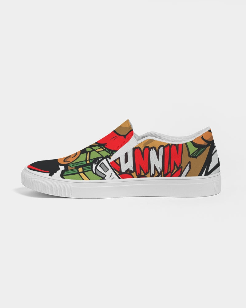 green and red Women's Slip-On Canvas Shoe