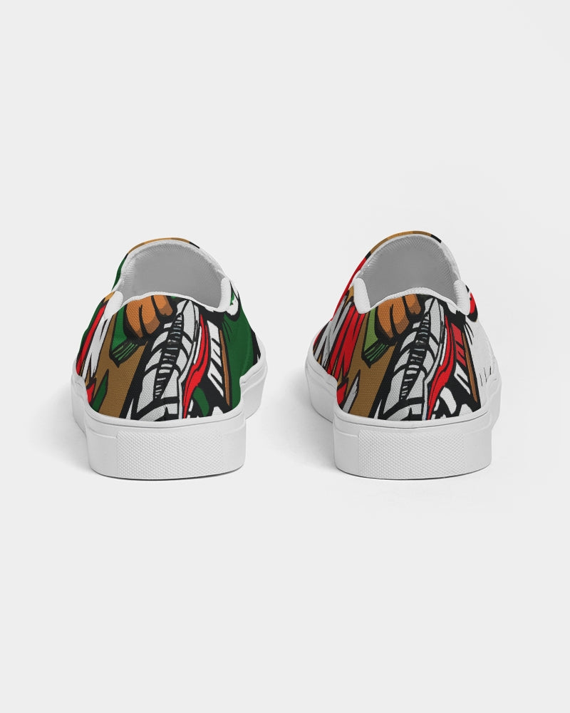 green and red Women's Slip-On Canvas Shoe