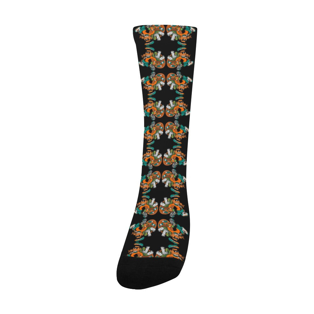 miami black Men's Custom Socks