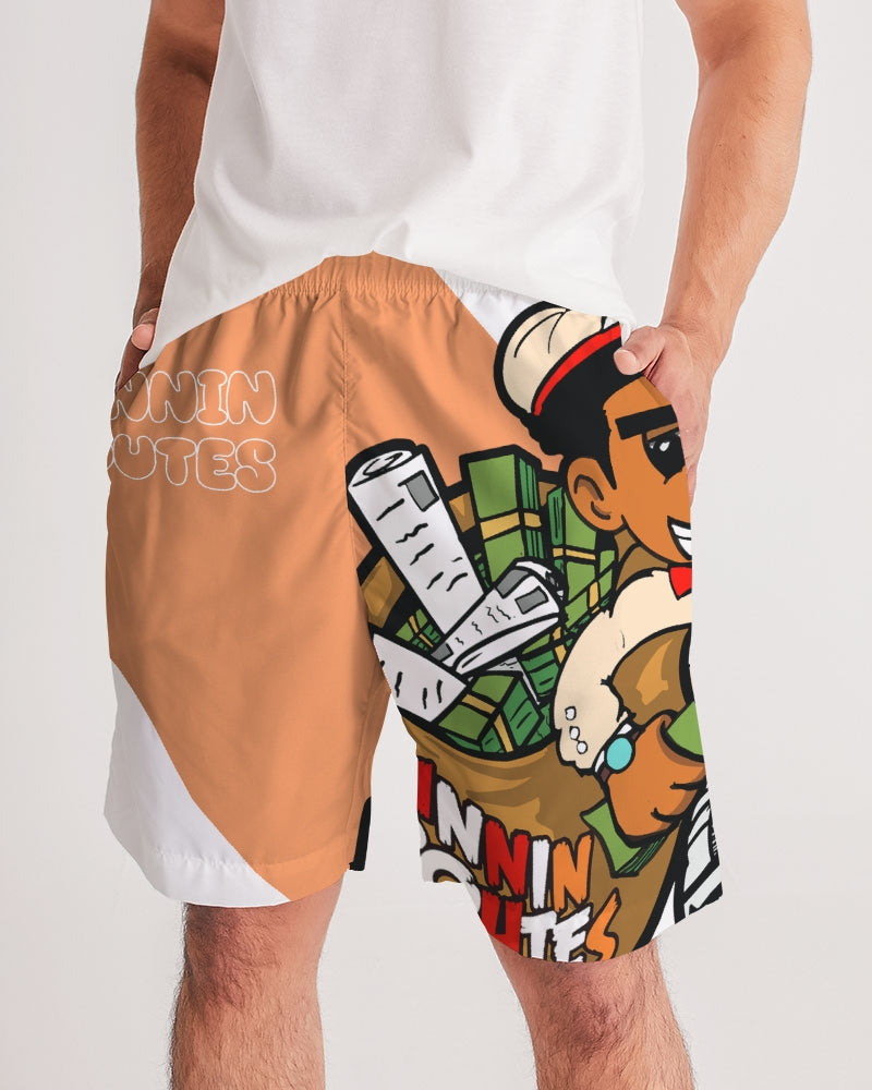 orange Men's Jogger Shorts