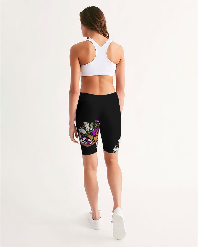 BLK Women's Mid-Rise Bike Shorts