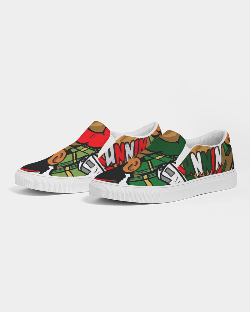 green and red Women's Slip-On Canvas Shoe