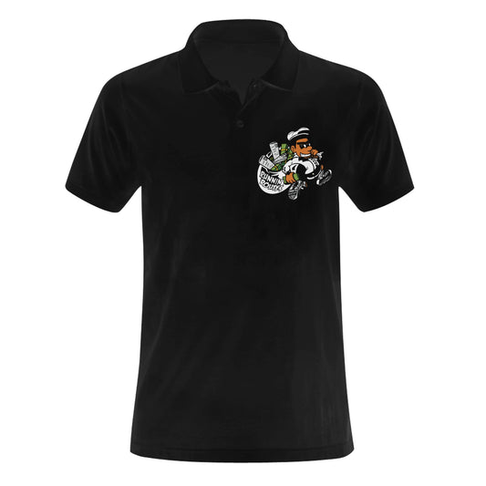 blk n white Men's Polo Shirt