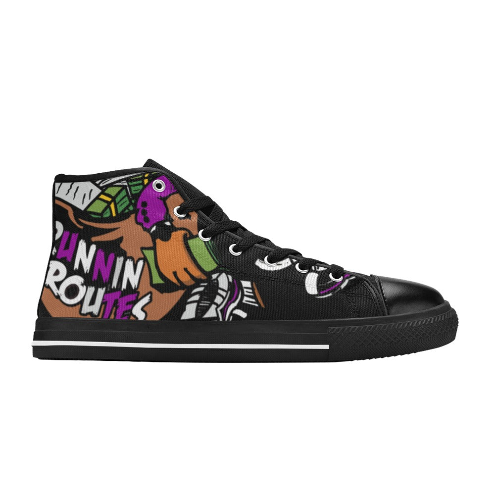 purple High Top Canvas Shoes for Kid